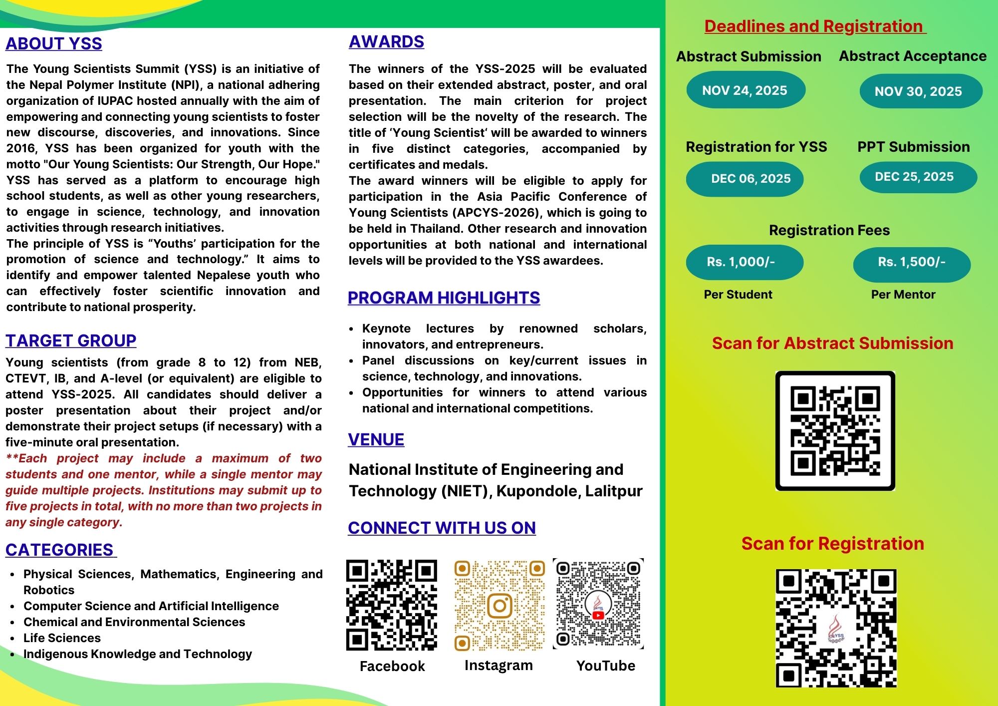 YSS-2025 QR Flyer